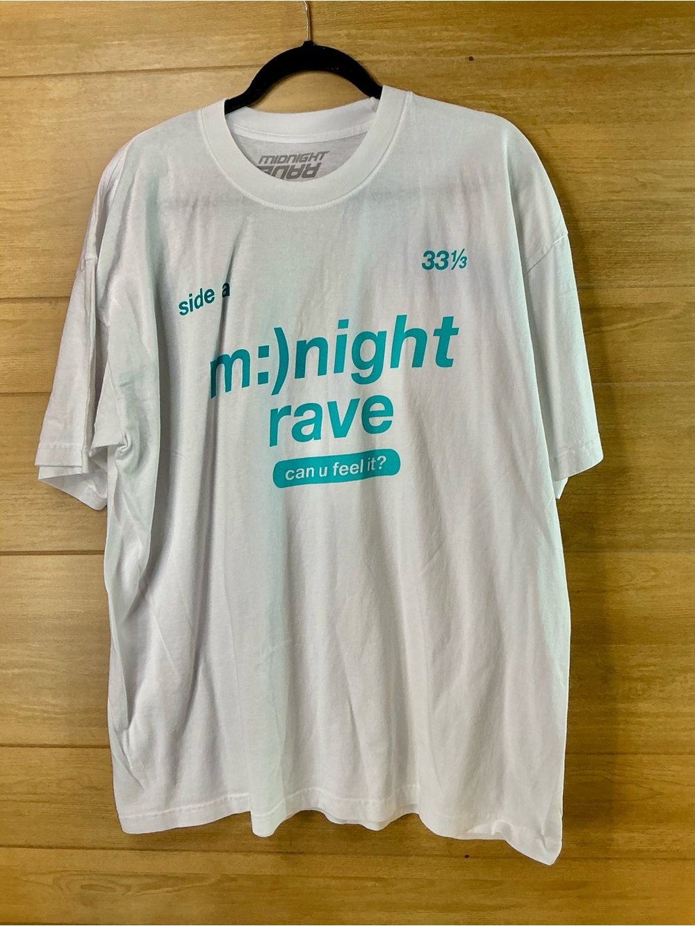 Midnight Rave AWGE T Shirt 33 1/3 RPM Graphic Tee White Large Streetwear